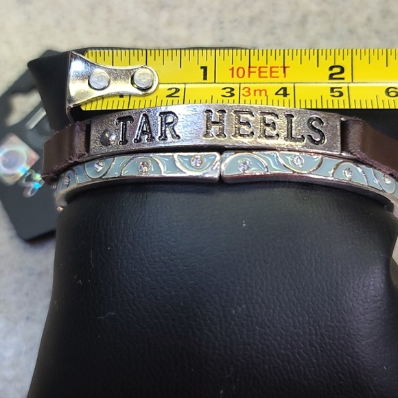 TAR HEELS 2 Bracelets. 1 BLUE / 1 Leather - Picture 3 of 8